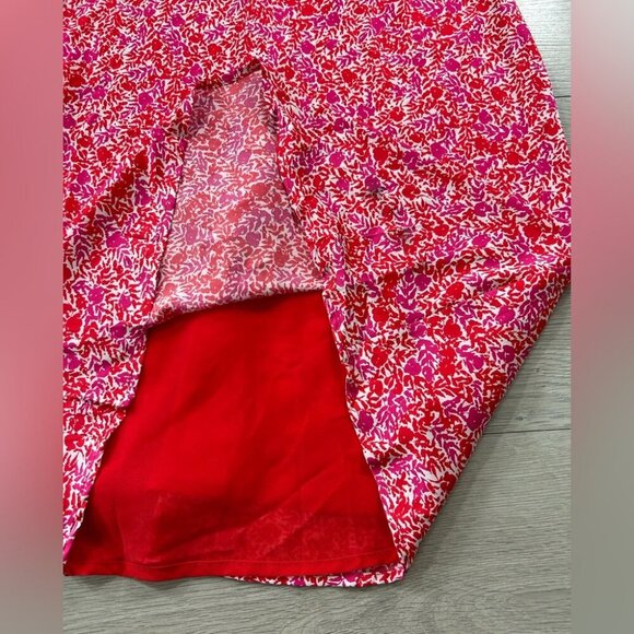 ASTR Colette Floral Satin Cutout Midi Dress - Picture 6 of 14